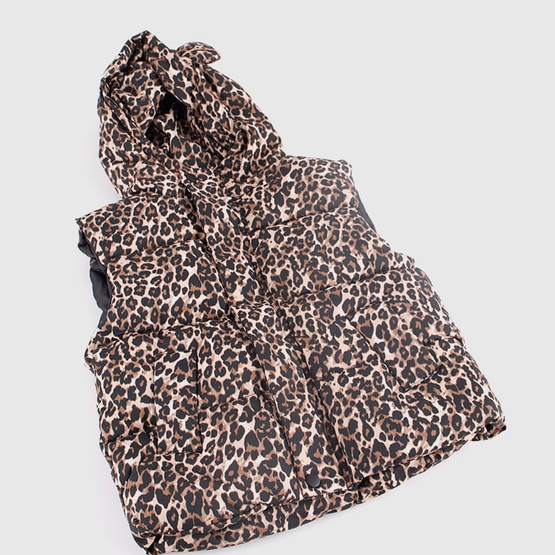 Leopard or Cheetah Peint Puffer Vest