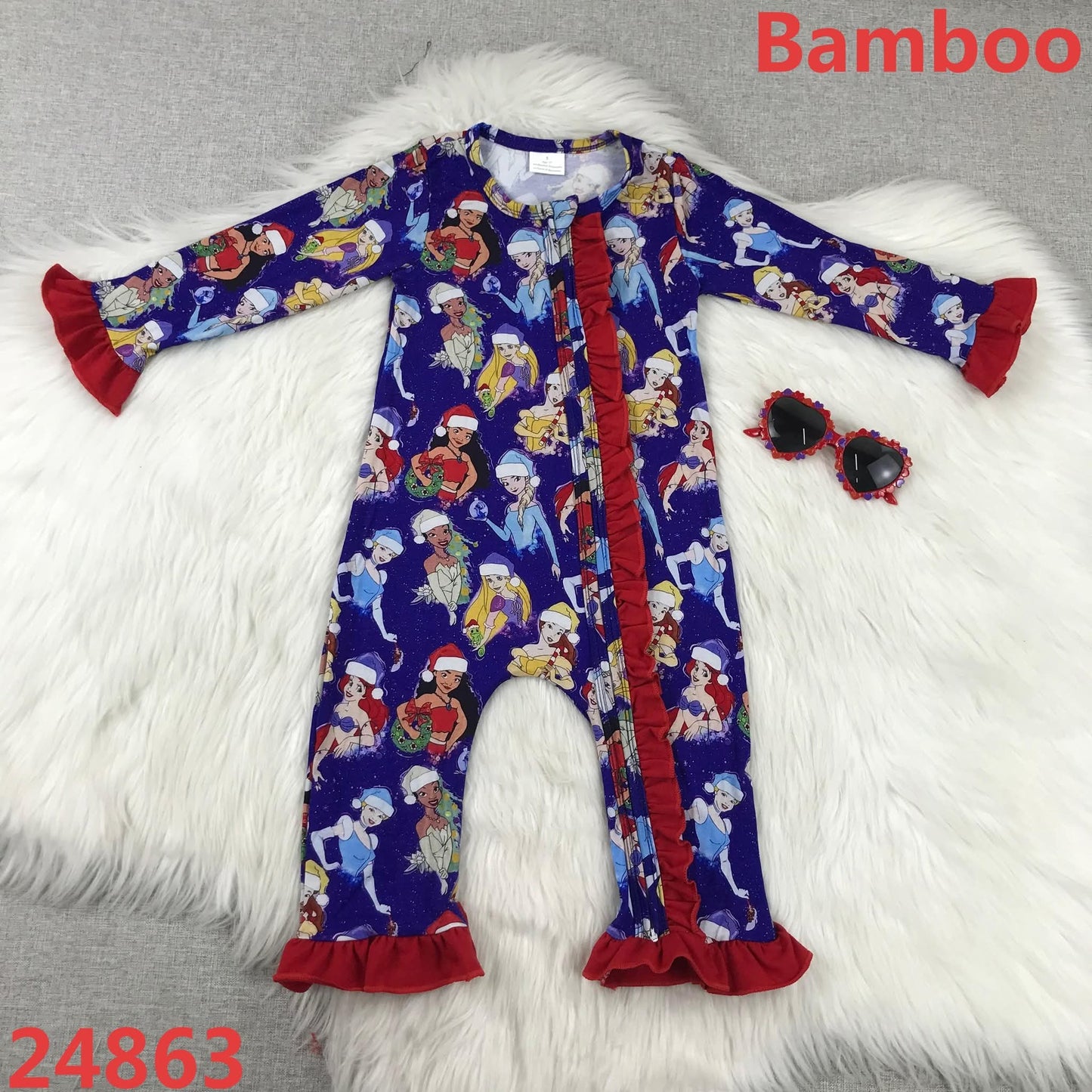 Bamboo Princess Christmas matching Zippie
