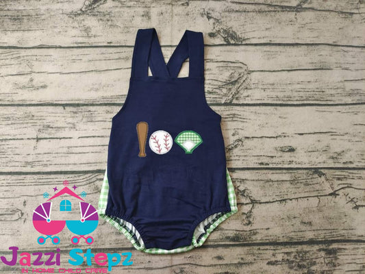 Baseball Romper - Jazzi Stepz