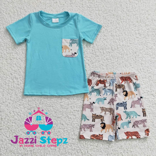 Safari Animals Shorts Set - Jazzi Stepz